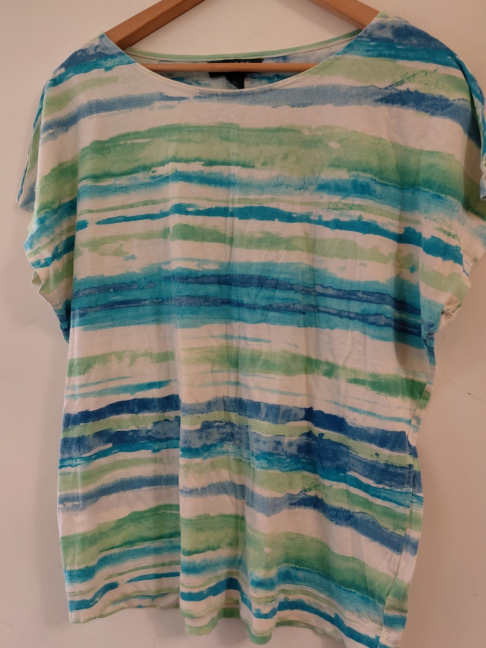 Lauren Ralph Lauren Top Womens M Blue Green Tunic Lightweight Silky Resort
